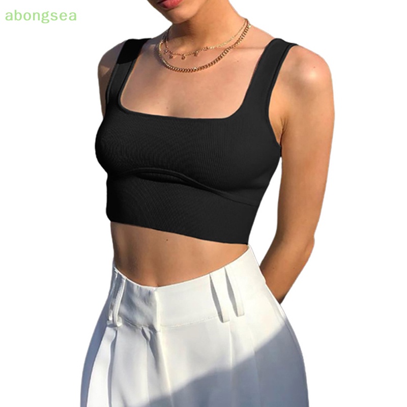 Abongsea Áo Ống Tập Yoga Thể Thao Nâng Ngực Hình Chữ U Không Đường May Có Thể Tháo Rời Cho Nữ