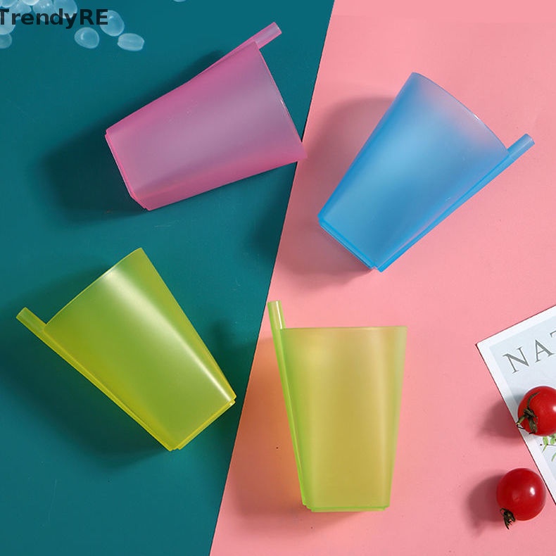 1 Cốc Uống Nước Có Ống Hút Màu Trơn Cho Bé