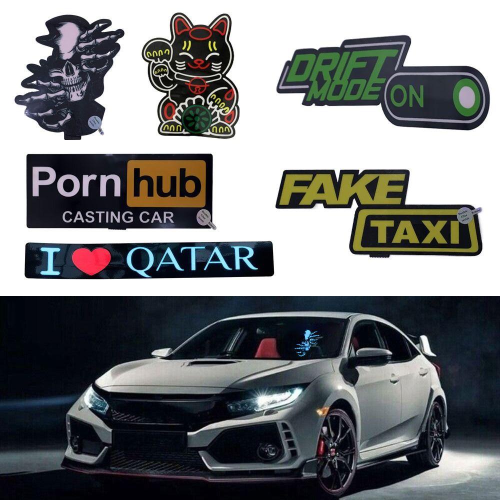 BTLIMER Miếng Dán Đề Can Trang Trí Xe Hơi In Chữ BTLIMER Có Đèn LED Thời Trang