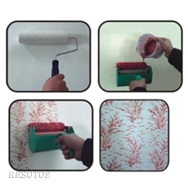 [Kesoto2] Máy Lăn Sơn Tường Kết Cấu Hoa Tương Phản