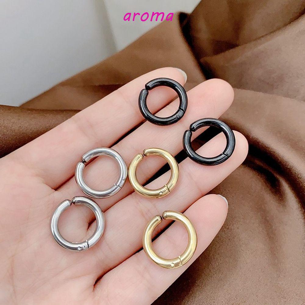 Bông Tai Dạng Kẹp Bằng Thép Titan Phong Cách Retro Cho Nam Nữ