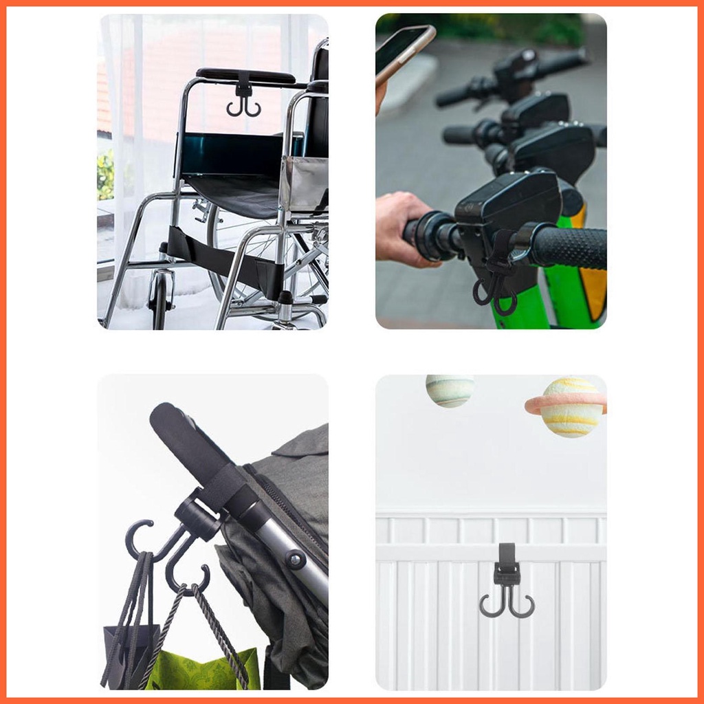 Móc Treo Túi Xách Gắn Xe Đẩy Em Bé Xoay 360 Độ Đa Năng Tiện Dụng