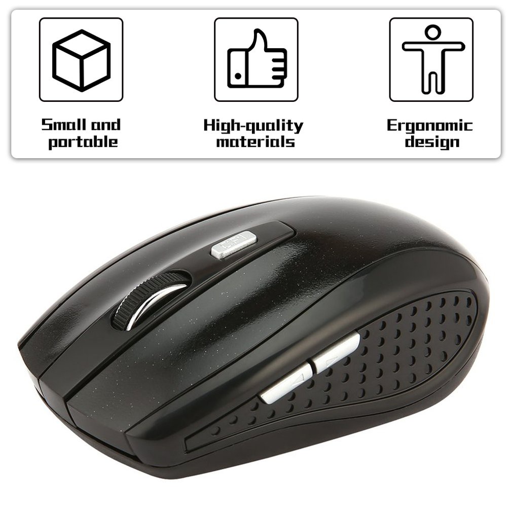 Wireless Mouse 3 Adjustable Dpi 2.4G Mice Receiver Portable Ultra Thin Optical For Pc Laptop Notebook [Q/4]