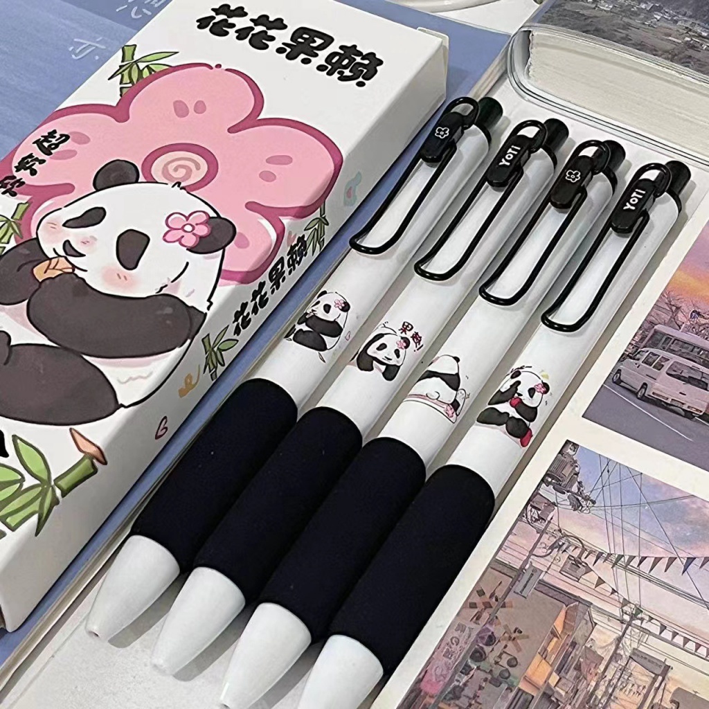 Youtian Bút Viết Dạng Nhấn Mút Sheath Huahuaguolai ins Công Suất Cao Nhanh Khô Đầu st Đen Dành Cho Học Sinh