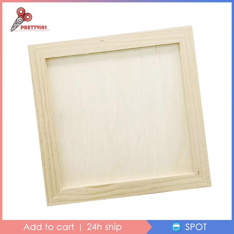 [Prettyia1] Khung Ảnh Bằng Gỗ Trơn Trang Trí Hoa Khô DIY