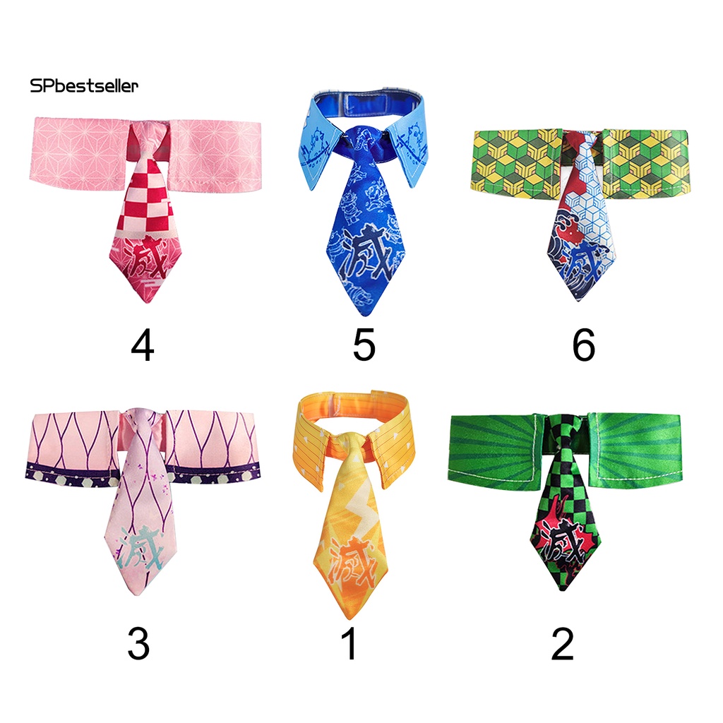 Cà Vạt Điều Chỉnh Được Thiết Kế Hình Demon Slayer Cho Thú Cưng