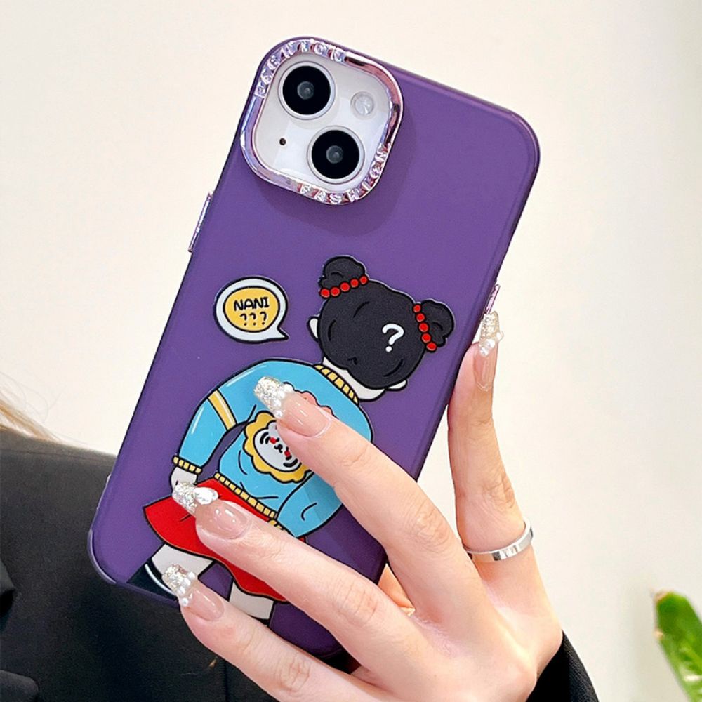 Ốp Điện Thoại TPU Mềm Chống Rơi Họa Tiết Hoạt Hình Vui Nhộn Cho IPhone 11 14 13 12 Pro Max XR X 7 8 Plus