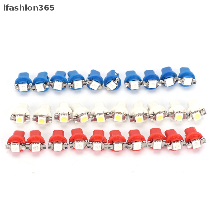 10 Đèn LED T5 B8.5D Gắn Bảng Điều Khiển Xe Hơi ifashion365