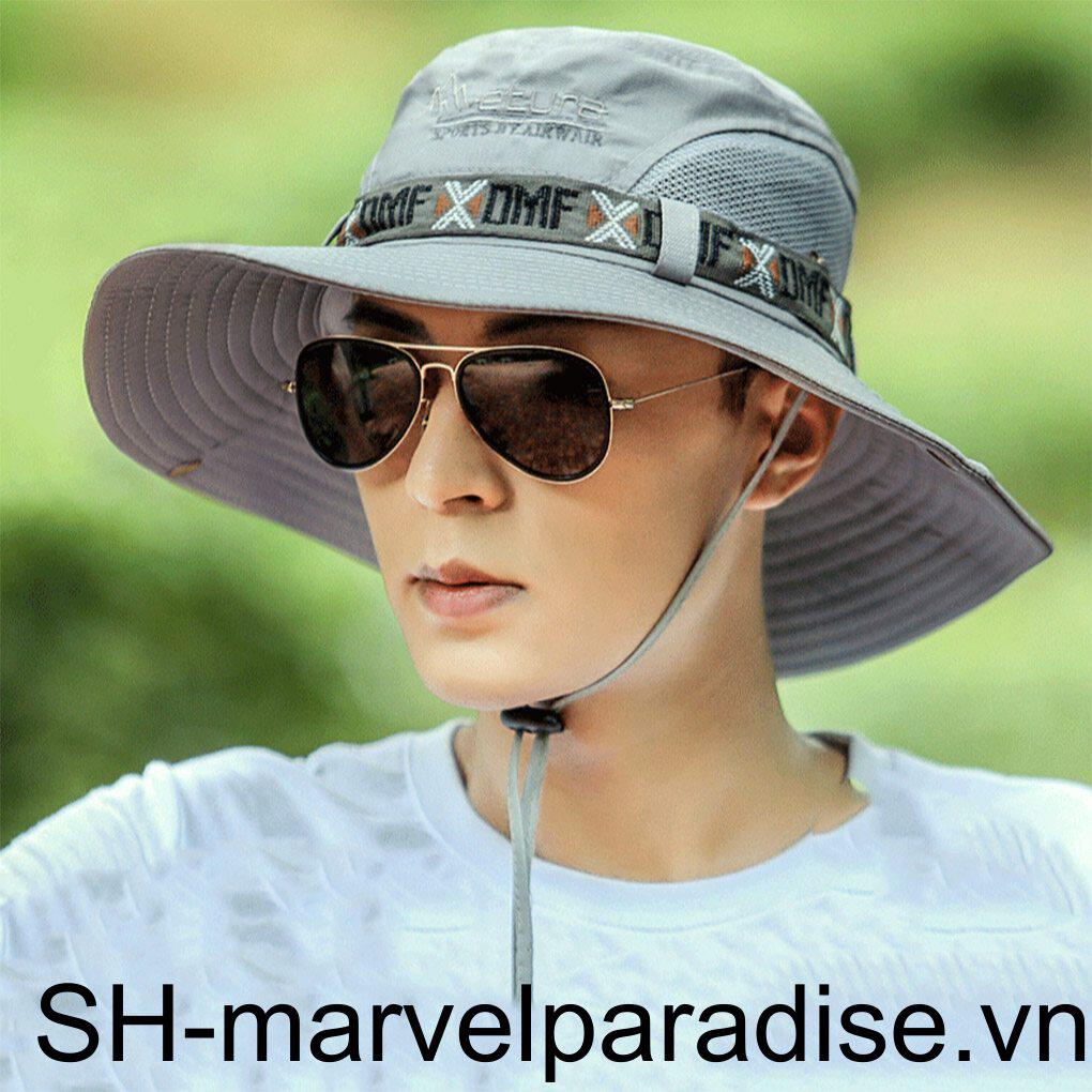 Mũ Câu Cá Cotton Thoáng Khí Chống Tia UV Mùa Hè Cho Nam