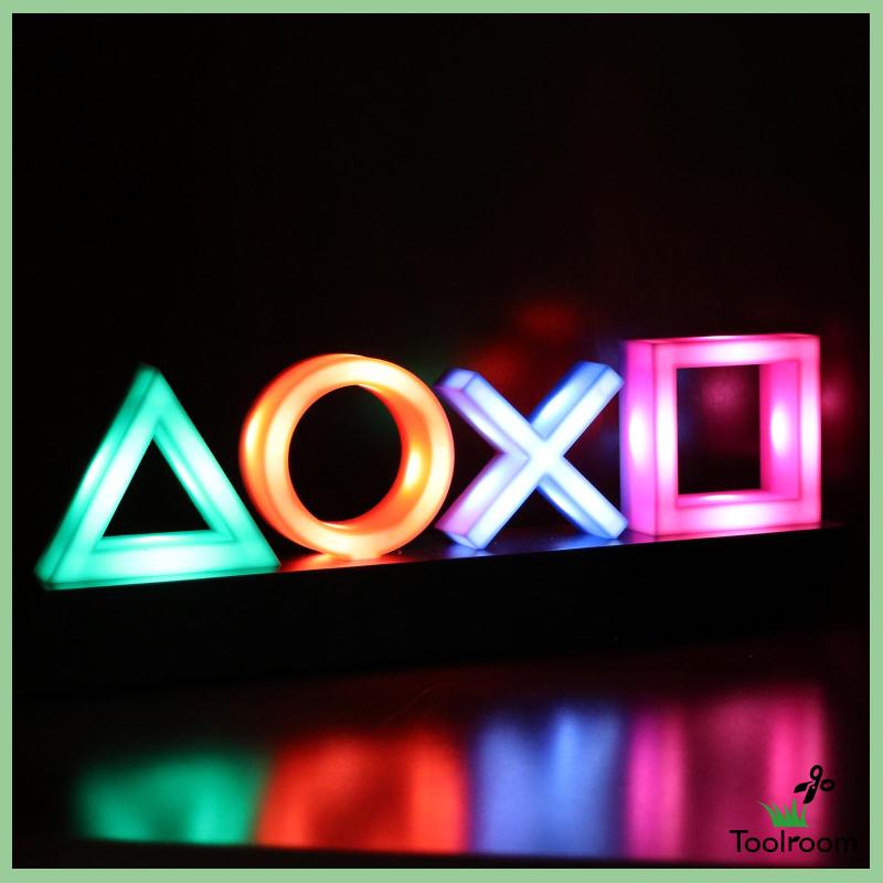 Đèn Led 3 Chế Độ Chiếu Sáng Hình Biểu Tượng Game Độc Đáo