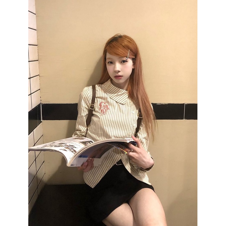 [F &amp; X] Áo Sơ Mi Múa Ba Lê Cổ Tròn Mỏng Vừa Vặn Eo Cao Thêu Họa Tiết Phong Cách Retro Mới 2023 Cho Nữ