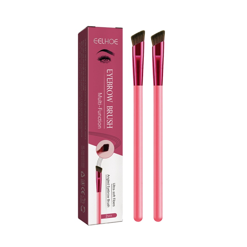Set 2 Cọ Trang Điểm Đa Năng Góc Vuông Dùng Đánh Phấn Mắt / Kem Che Khuyết Điểm / Kem Và Sáp