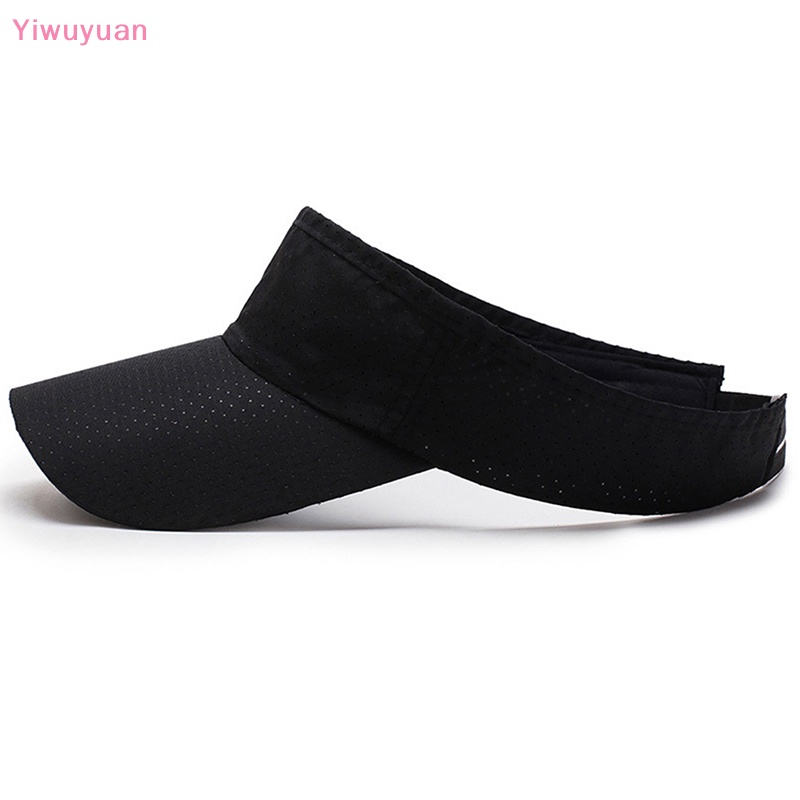 < Yiwuyuan > Mũ Lưỡi Trai Thể Thao Hở Chóp Thoáng Khí Chống Nắng Tia UV Màu Trơn Có Thể Điều Chỉnh Bảo Vệ Hàng Mới Cho
