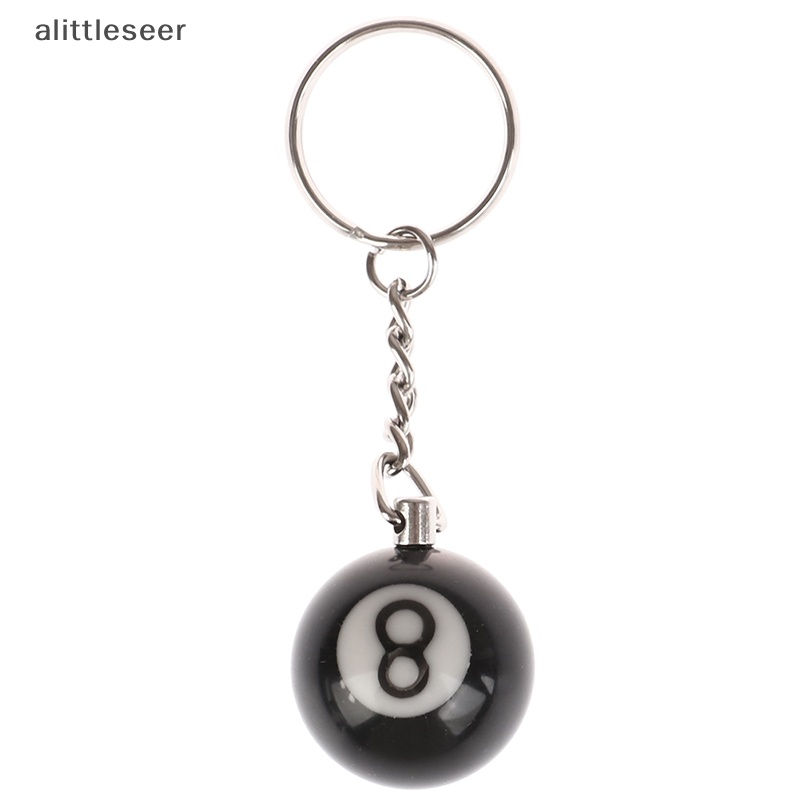 Móc Khóa Hình Quả Bida Số 8 Màu Đen Sáng Tạo