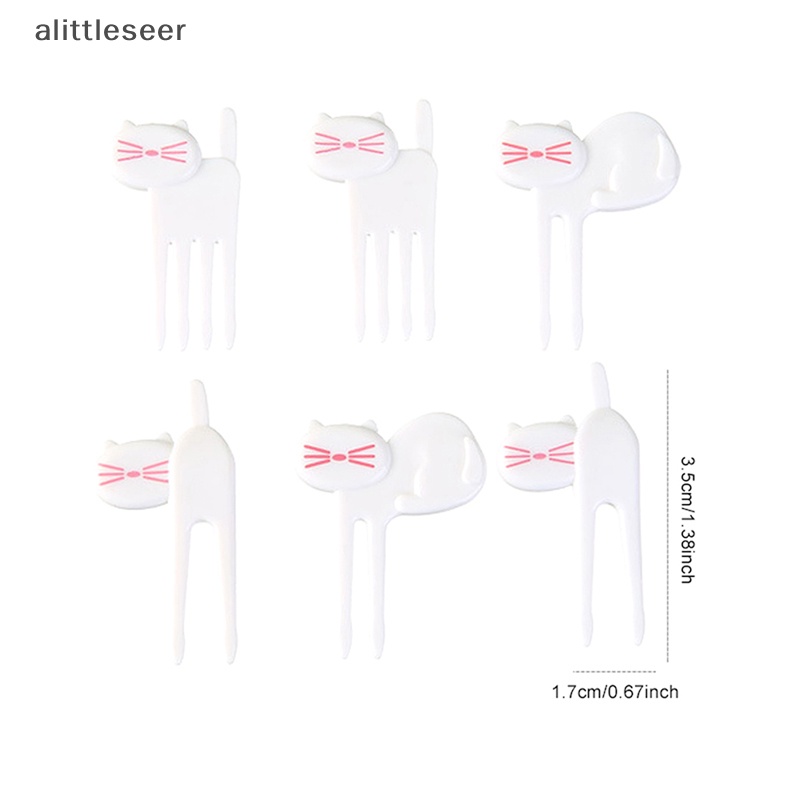 Set 6 Nĩa Ăn Trái Cây Hình Động Vật Mini Trang Trí Cho Bé