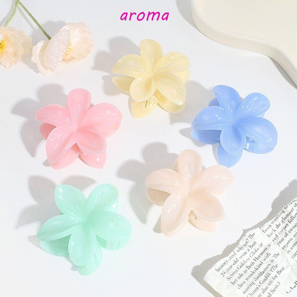 Kẹp Tóc Hình Cá Mập Đính Hoa Bằng Nhựa Resin Phong Cách Hàn Quốc Cho Nữ