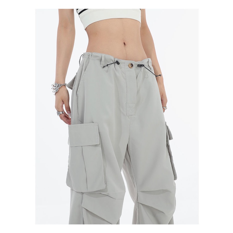 Quần Dài Ống Rộng Phối Túi Lớn Phong Cách Mỹ Cá Tính Dành Cho Nam