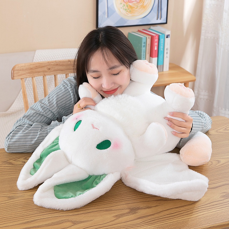 Thú Nhồi Bông Hình Thỏ Trắng Xinh Xắn Đáng Yêu