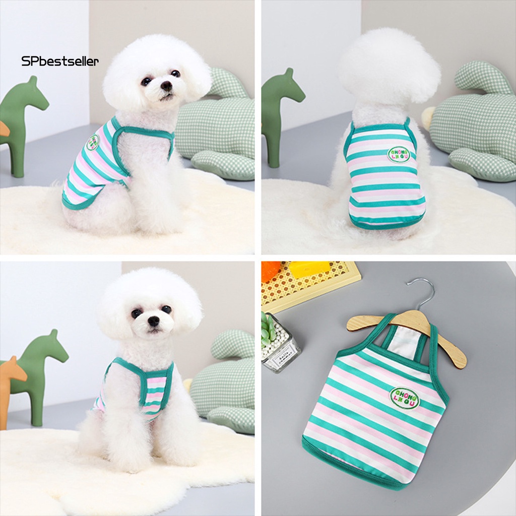 Spbestsellwr Áo Thun Polyester Kẻ Sọc Nhiều Màu Sắc Đẹp Mắt Dành Cho Cún Cưng Schnauzer