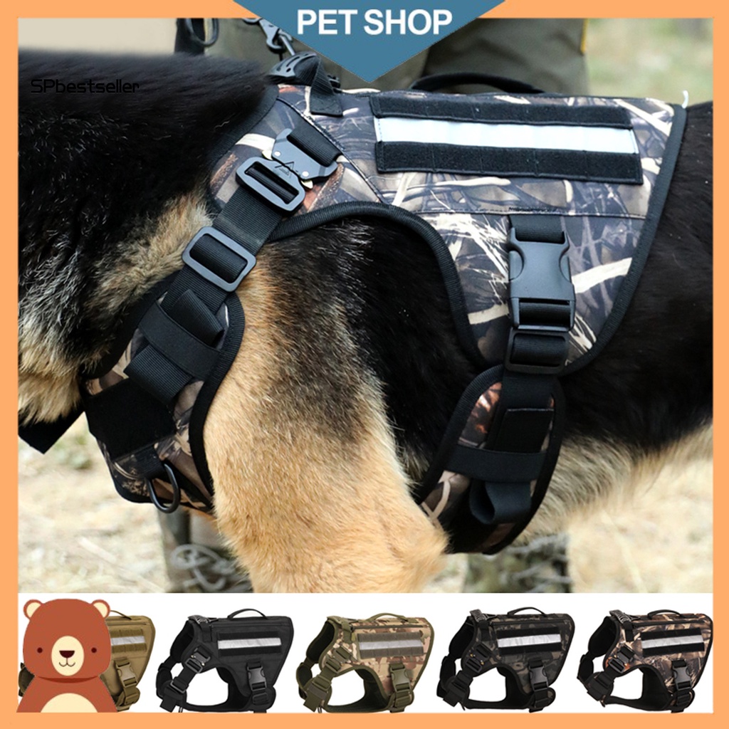 Spbestsellwr Áo Vest Thoáng Khí Thoải Mái Chống Nổ Khóa Kim Loại Bằng Polyester Họa Tiết Rằn Ri Dành Cho Cún Cưng Đi Dạo