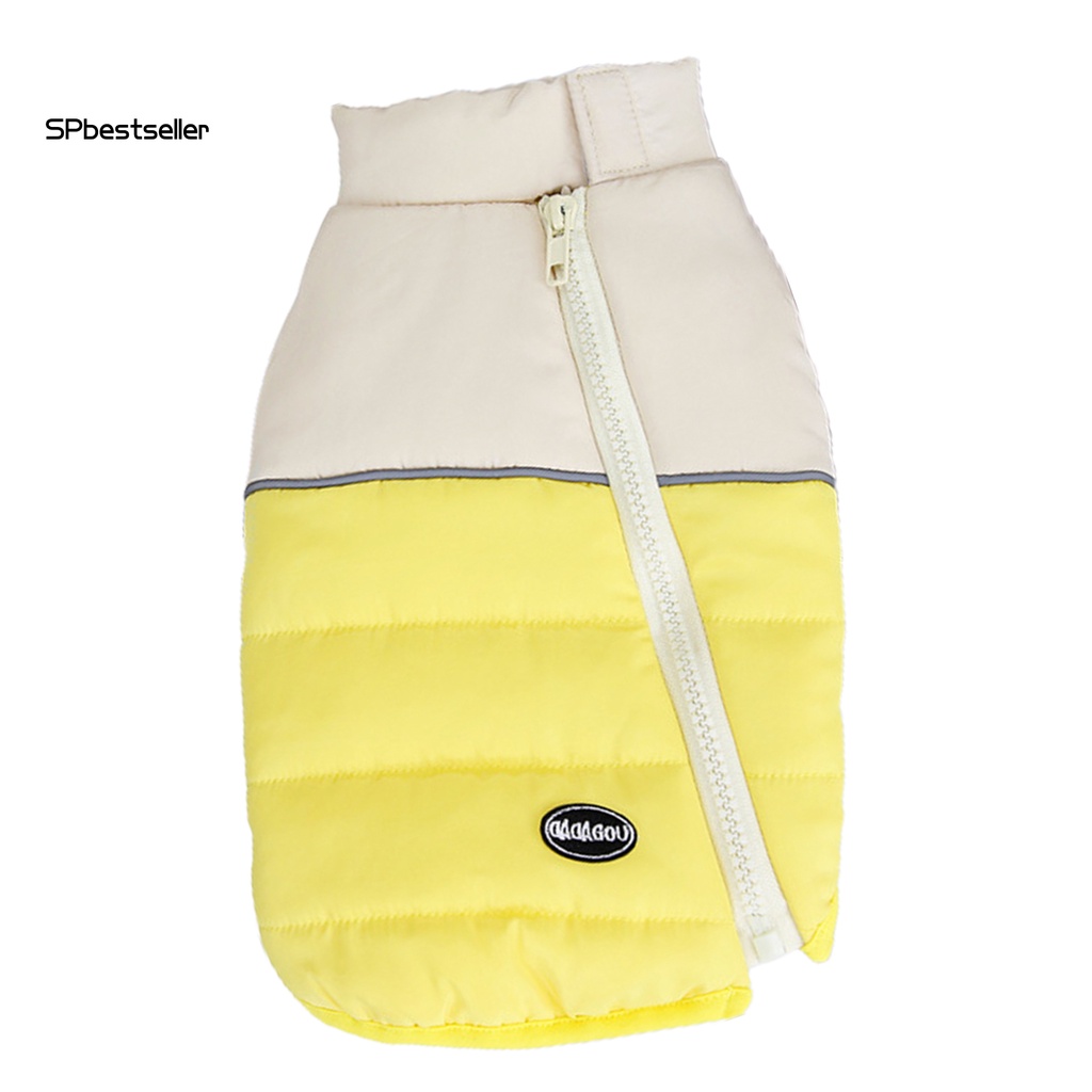 Spbestsellwr Áo Sát Nách Cotton Mềm Mại Dày Dặn Giữ Ấm Phối Hai Màu Có Khóa Kéo Thời Trang Thoải Mái Phù Hợp Với Thú Cưng