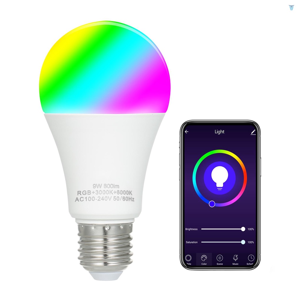 Bóng Đèn LED Thông Minh E27 9W Chế Độ Điều Khiển Bằng Giọng Nói Tiện Dụng