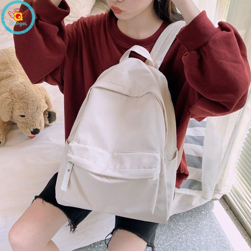 Ba Lô Màu Trơn Thời Trang Hàn Quốc Dành Cho Nam Và Nữ