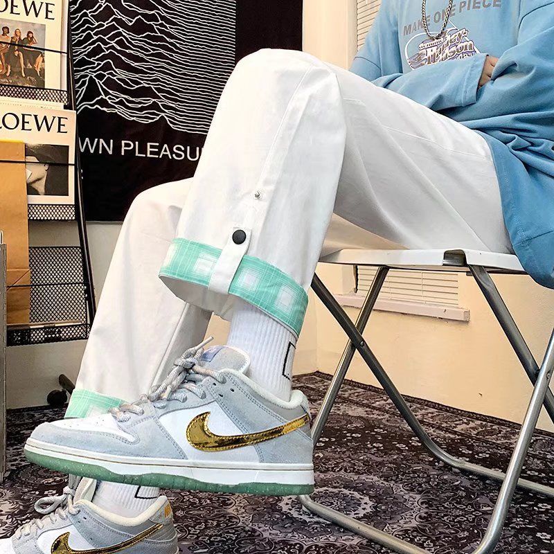 Quần ống rộng Phong Cách Hong Kong Thời Trang Xuân Hè Cho Nam