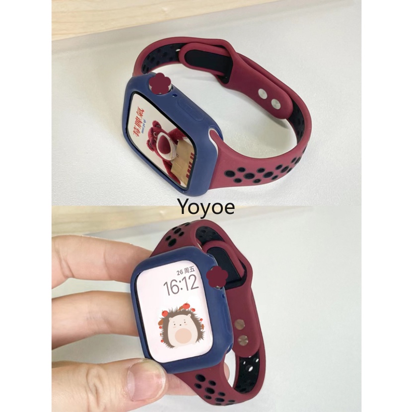 Dây Đeo Silicon 49mm 44mm 45mm 41mm 40mm 38mm 42mm Cho iwatch Ultra Series 8 7 Se 1 2 3 4 5 6