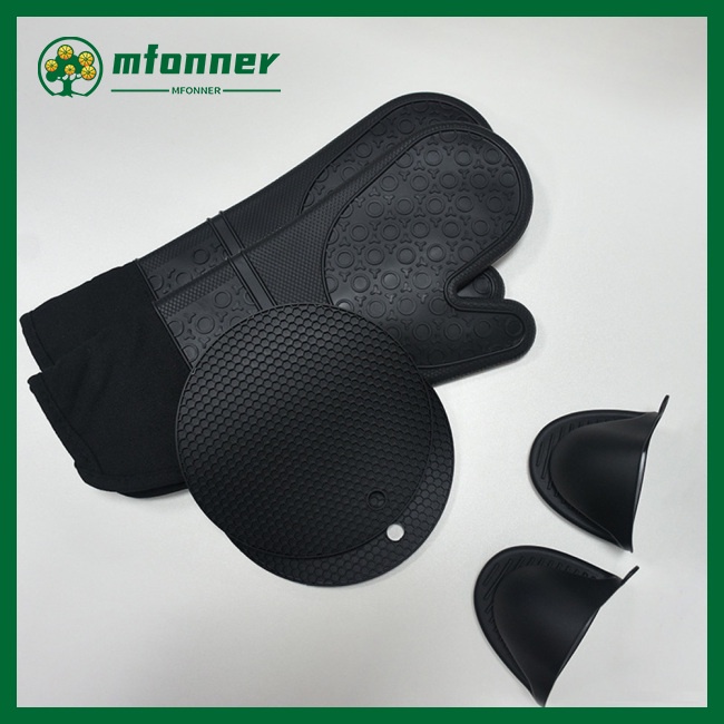 Set 6 Găng Tay Silicone Chịu Nhiệt Chống Bỏng Dùng Cho Lò Nướng