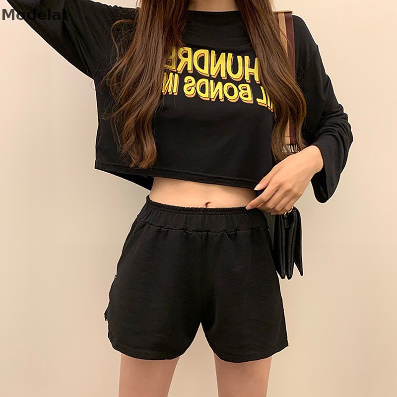 Mfc Quần Short Thể Thao Lưng Cao Dáng Rộng Có Khóa Kéo Phong Cách Harajuku Đường Phố Cho Nữ Y2k