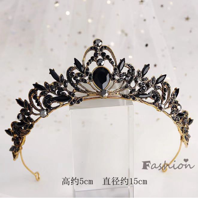 Vương Miện Cài Tóc Cô Dâu Phong Cách Baroque Cổ Điển Mới