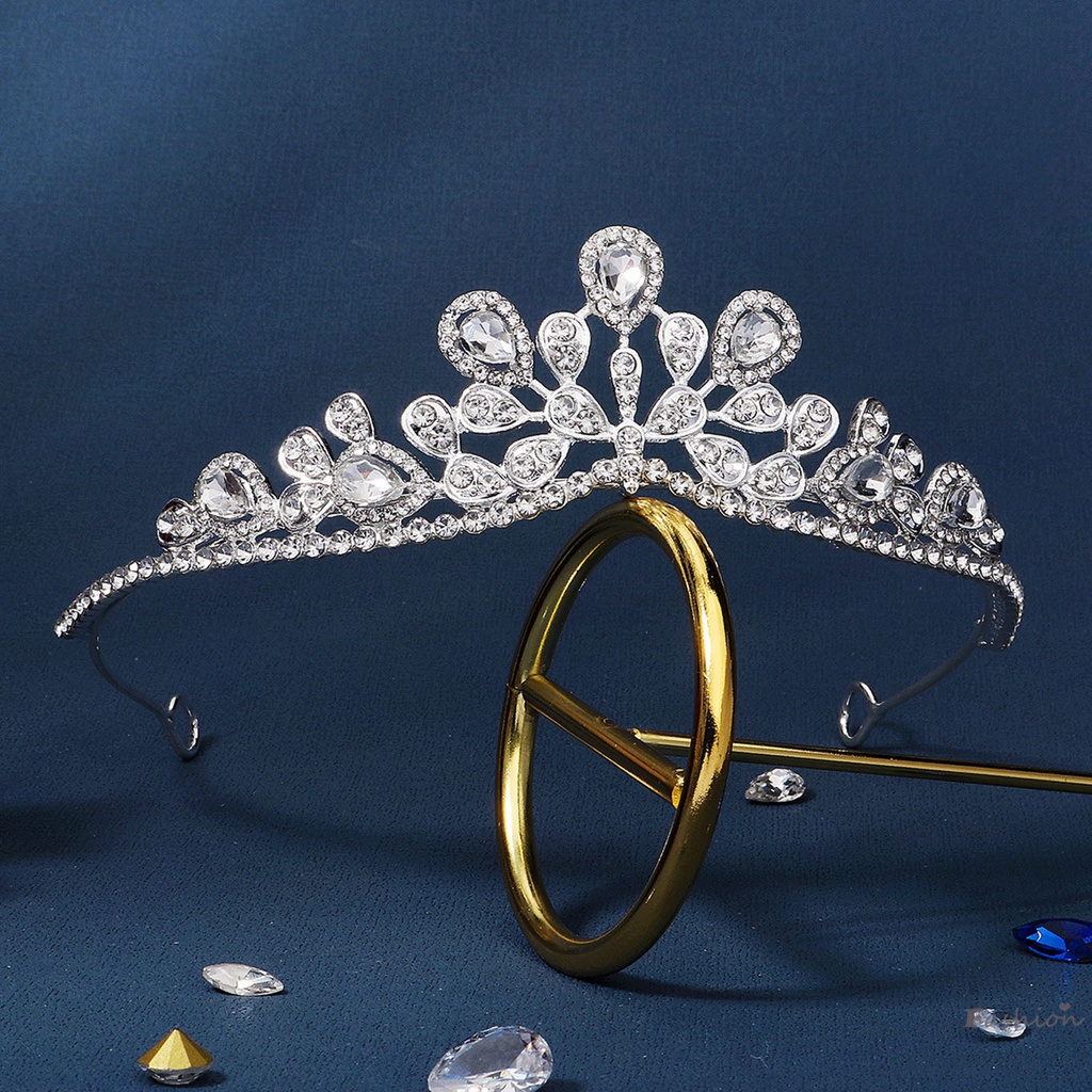 Cài Tóc Hình Vương Miện Đính Đá Lấp Lánh Sang Trọng