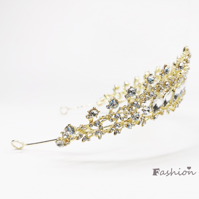 Cài Tóc Hình Vương Miện Đính Đá Lấp Lánh Cho Cô Dâu