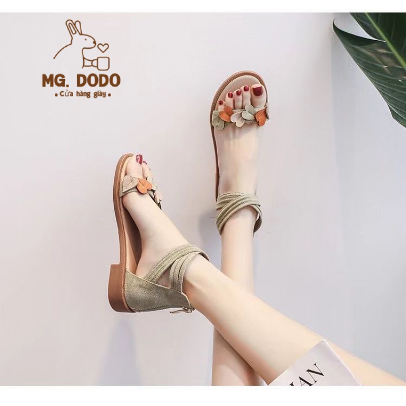 Giày Sandal Đế Phẳng Phong Cách La Mã Thời Trang Mùa Hè 2023 Mới Cho Nữ