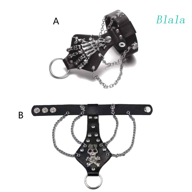 Vòng Tay Da Đen Phong Cách Gothic Punk Cho Nam Và Nữ