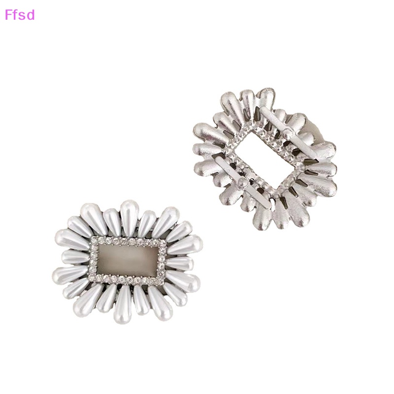 {Ffsd} Phụ Kiện Kẹp Khóa Vuông Đính Đá Trang Trí Giày Cao Gót Cho Cô Dâu Ngày Cưới * Bán Chạy