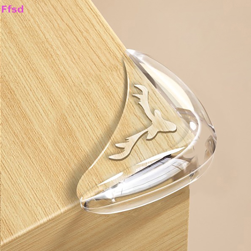 {Ffsd} Bộ 2 Miếng Bọc Góc Bàn Bằng Silicon Dày Dặn Trong Suốt Chống Va Chạm Bảo Vệ An Toàn Cho Bé * Bán Chạy