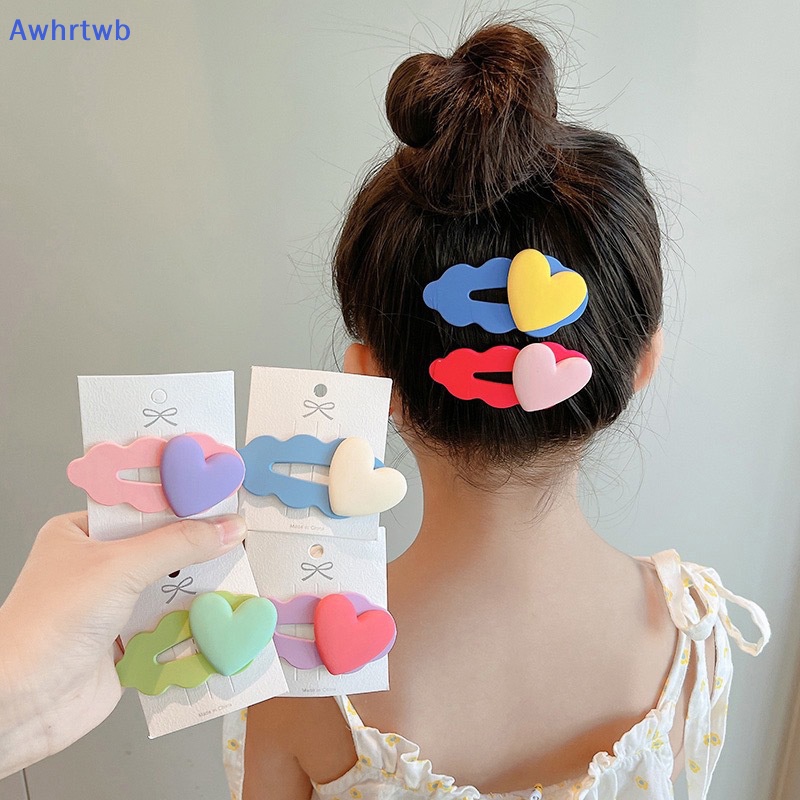 Kẹp Tóc BB Màu Kẹo Ngọt Hình Trái Tim Gợn Sóng Nhiều Màu Sắc Không Làm Tổn Thương Tóc Mái Cho Bé Gái Mới