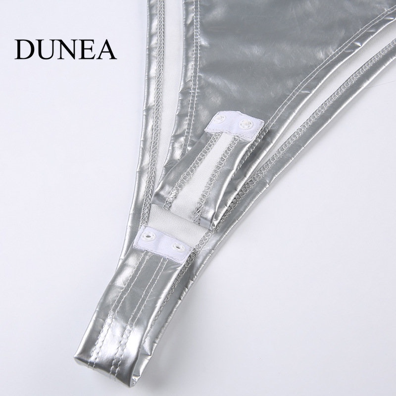 DUNEA Bodysuit Không Tay Hở Lưng Gợi Cảm