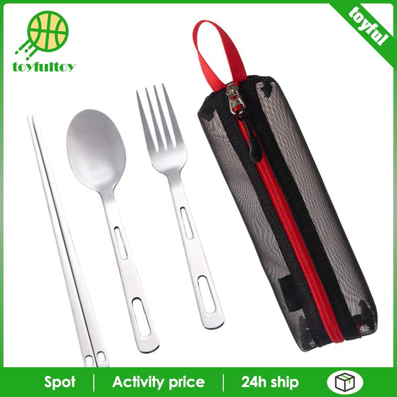 Bộ Dụng Cụ Ăn Uống Bằng Thép Không Gỉ Có Thể Tái Sử Dụng