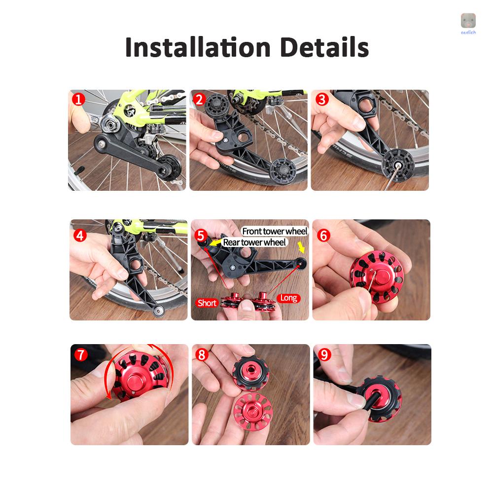 Bánh Xích Hướng Dẫn Thay Thế Bằng Hợp Kim Nhôm Cho Xe Đạp Brompton 2 / 6