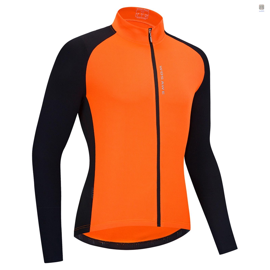 Áo Đạp Xe Dài Tay Thoáng Khí Có Khóa Kéo Toàn Diện Cho Nam
