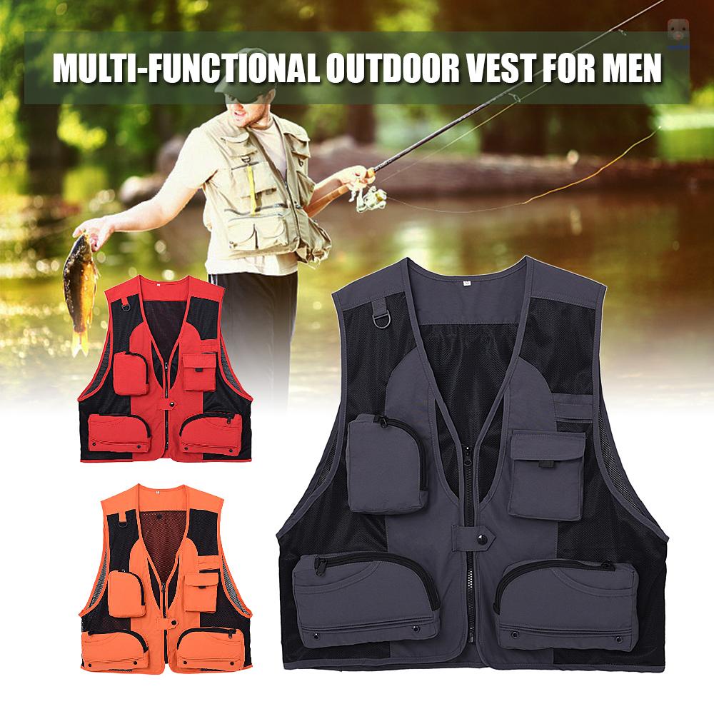 Áo Khoác Câu Cá Không Tay Nhiều Túi Tiện Dụng Dành Cho Nam