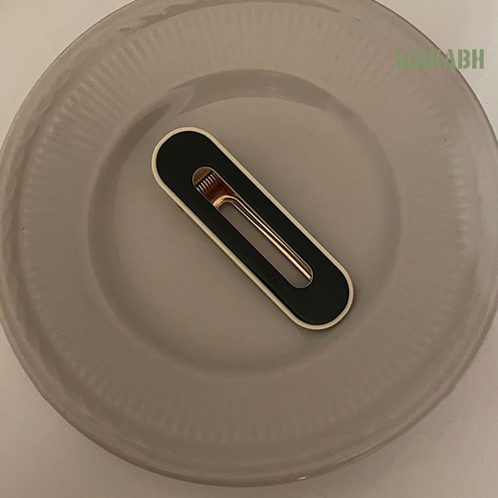 Kẹp Tóc Bằng Hợp Kim Acrylic Họa Tiết Sọc Caro Phong Cách Vintage Cho Nữ