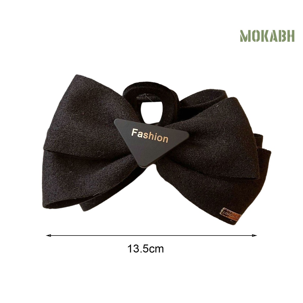 Kẹp Tóc Hình Nơ Hai Mặt Bằng Vải Mờ Phong Cách Hàn Quốc Dành Cho Nữ