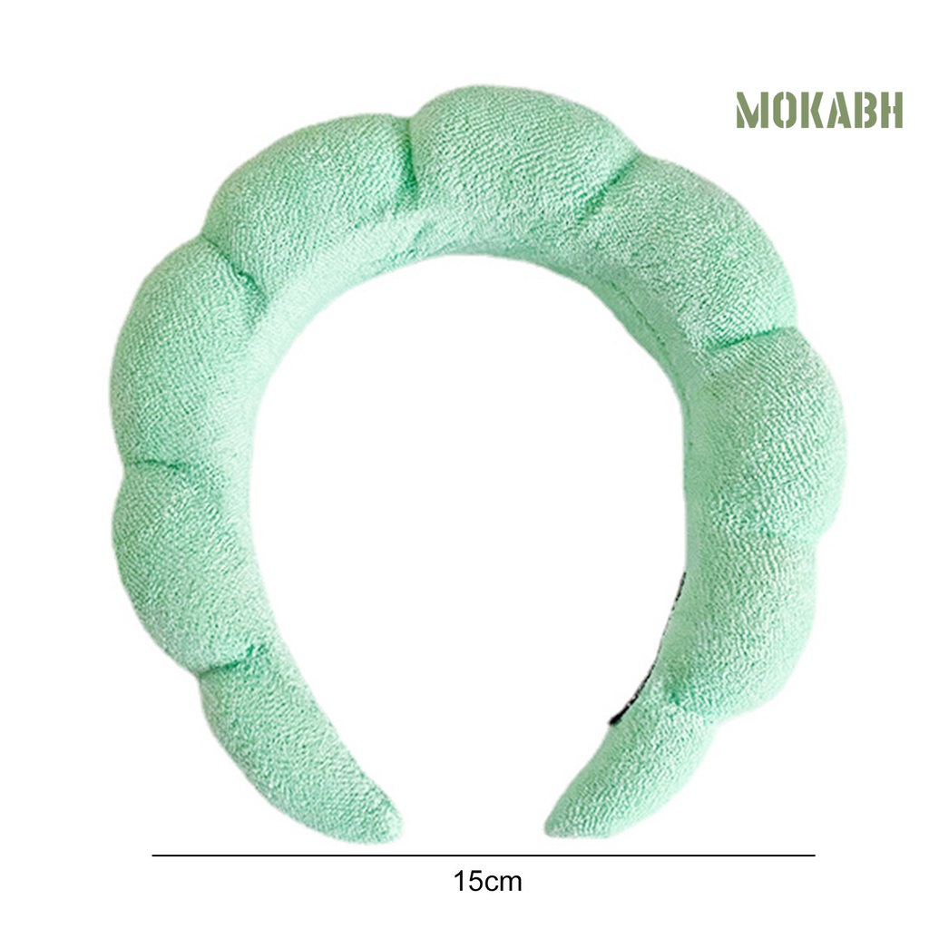 Băng Đô Cài Tóc Dày Co Giãn Chống Trượt Màu Trơn Dành Cho Nữ