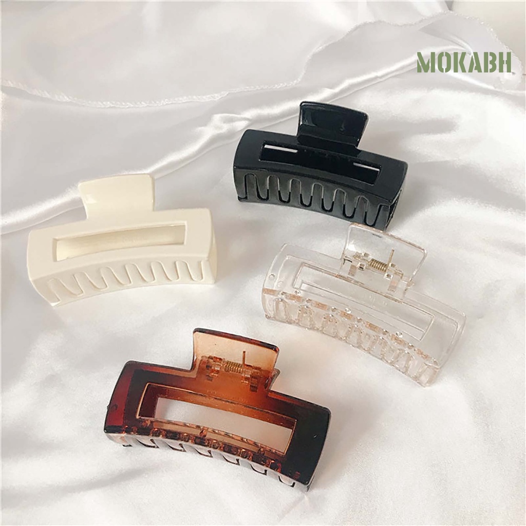 Bộ 2 Kẹp Tóc Màu Trơn Chống Biến Dạng Kiểu Dáng Đơn Giản Cho Nữ