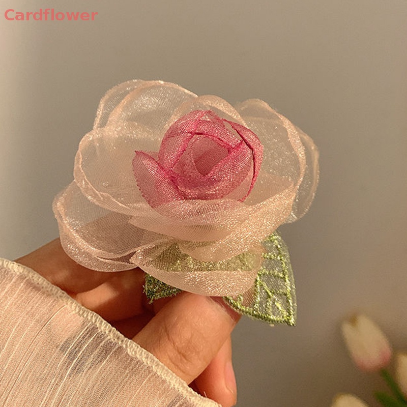 Dây Buộc Tóc Vải Lưới Hình Hoa Hồng Thời Trang Cho Nữ