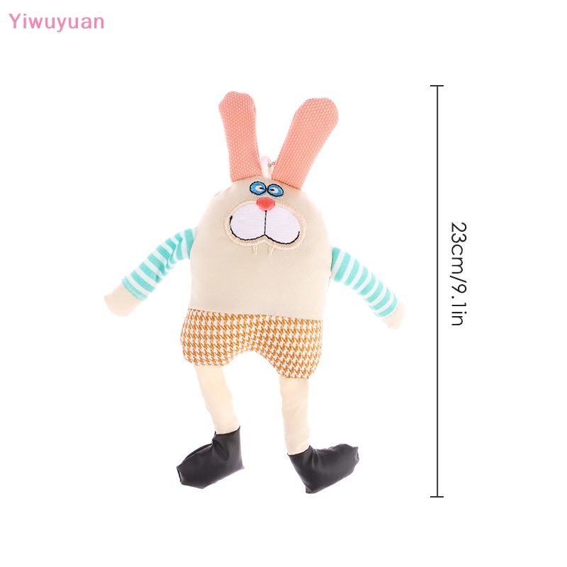 < Yiwuyuan > Móc Chìa Khóa Xe Hơi / Ba Lô / Túi Xách Hình Thỏ Nhồi Bông Dáng Dài Thích Hợp Làm Quà Tặng